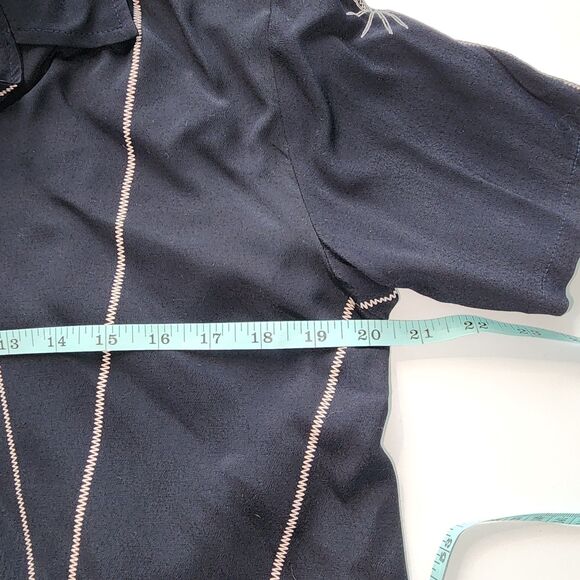 NWT Vintage David Dart Collection Black Button Down Short Sleeve Shirt - Picture 5 of 10